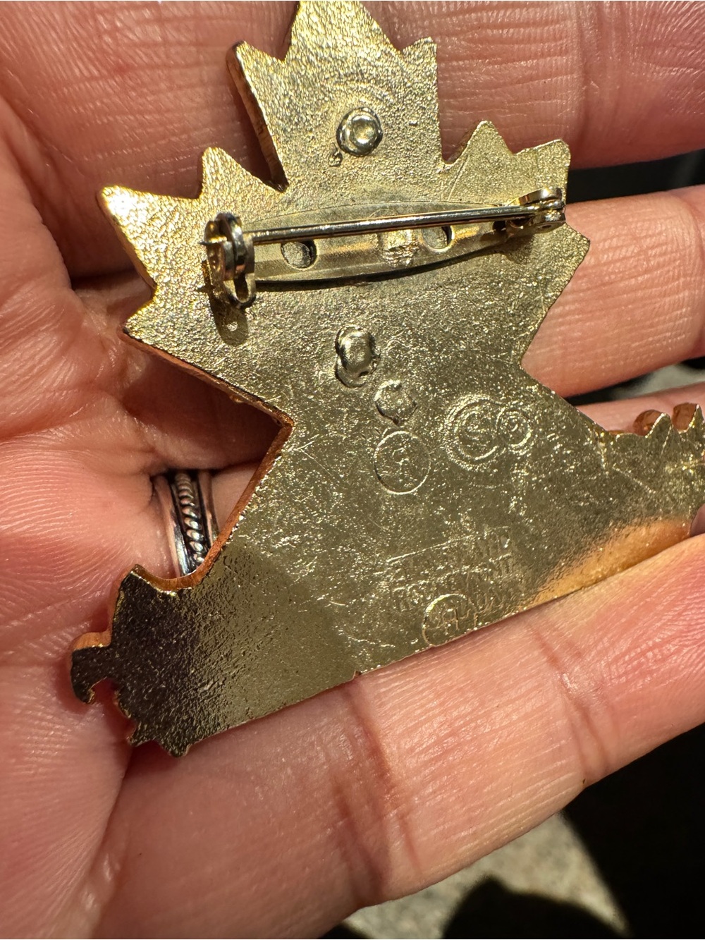 Canada Labrador Multiple District 'A' Maple Leaf Pin - Black & Gold - Picture 4 of 9